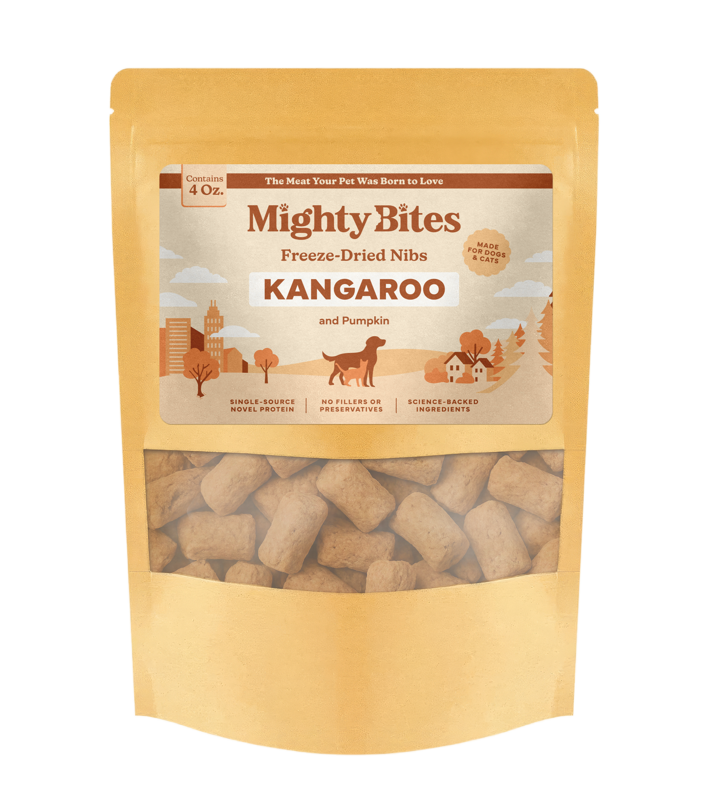 Kangaroo Nibs with Pumpkin