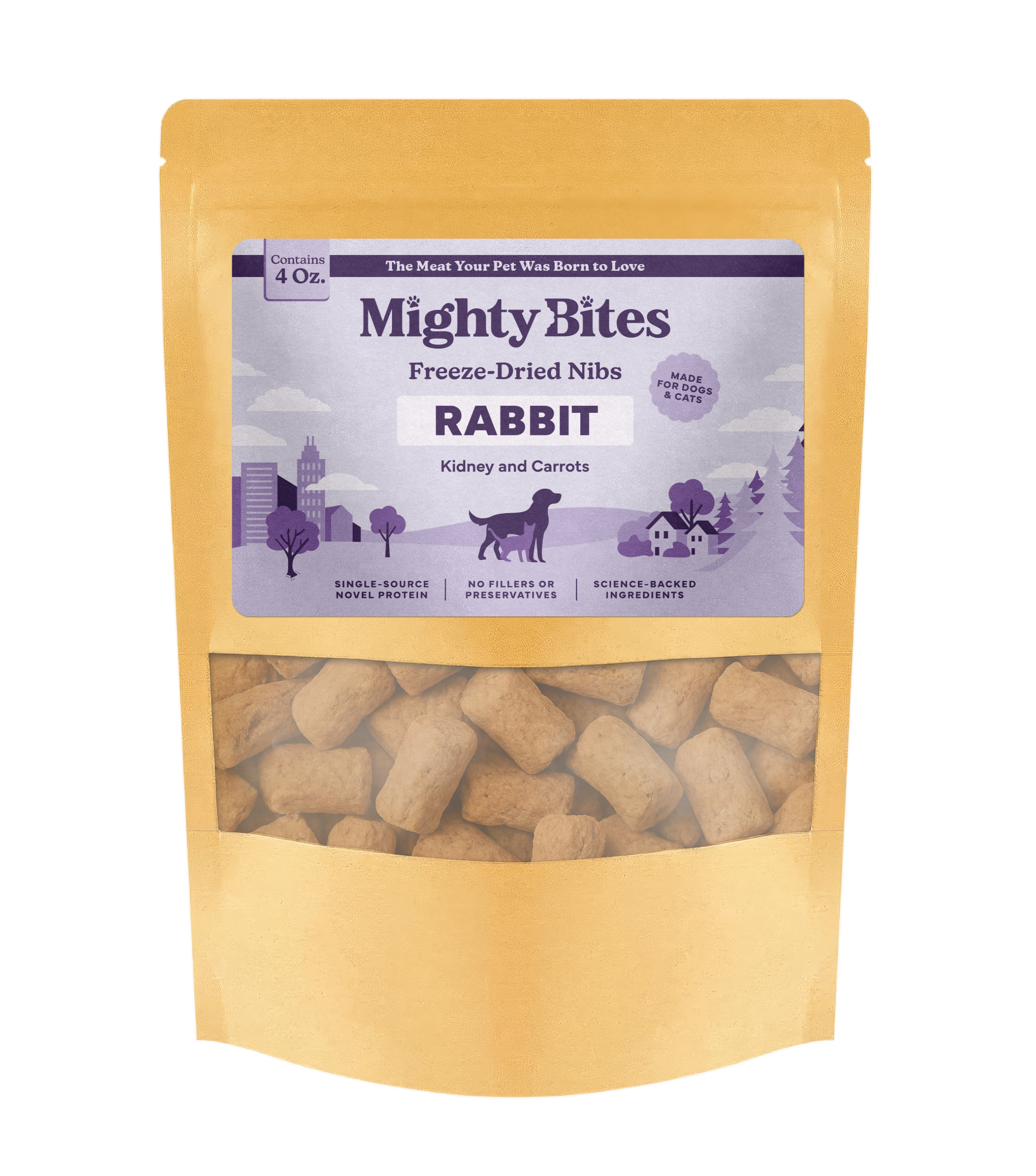 Rabbit Nibs with Carrot & Kidney