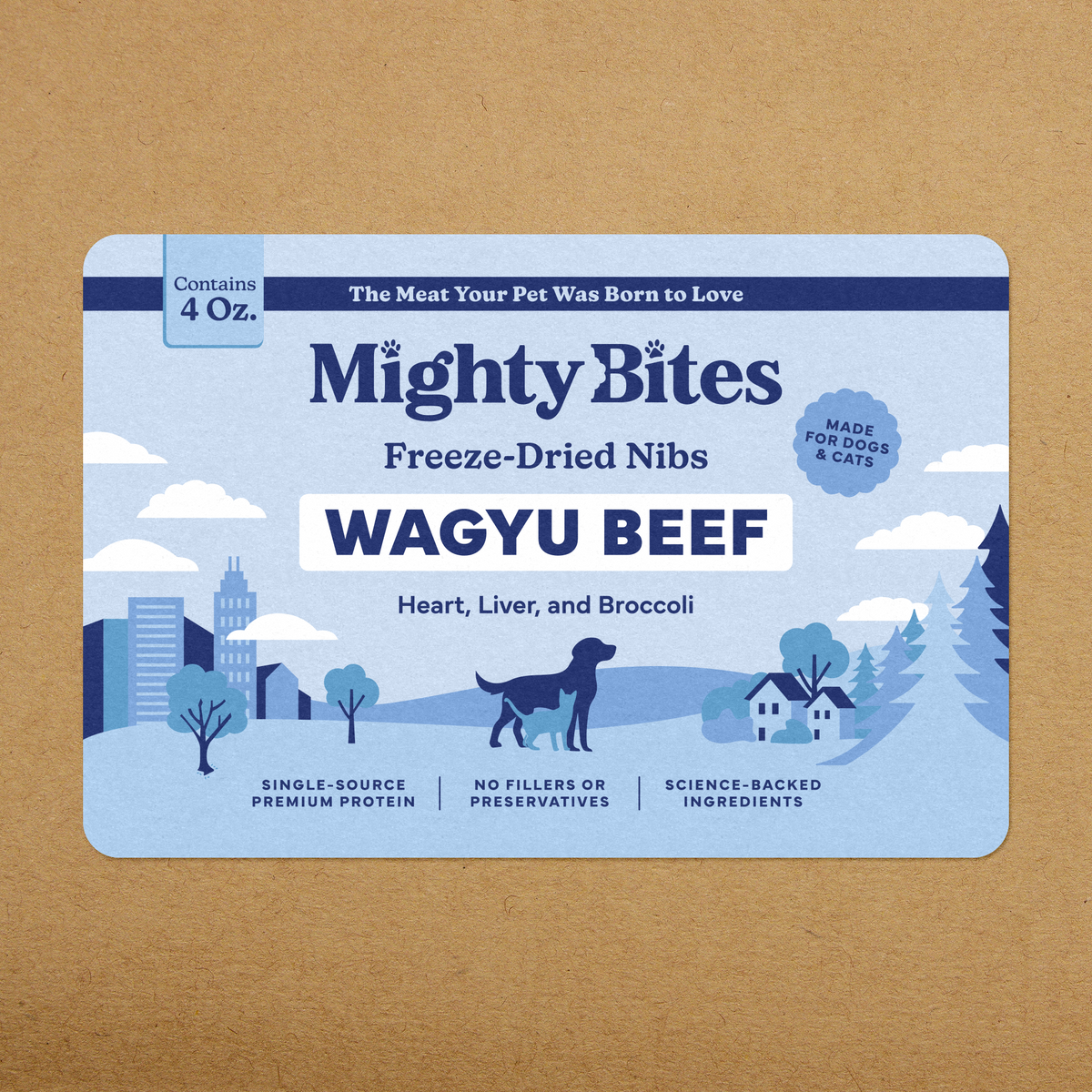 Wagyu Beef Nibs with Heart & Liver and Broccoli